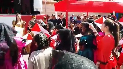 Escenificación de la proclamación de la Independencia del Perú
