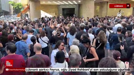 Lübnanlı şarkıcı Feyruz, oğlu Ziyad Rahbani’yi son yolculuğuna uğurladı
