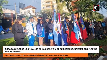 Posadas celebra los 10 años de la creación de su bandera: un símbolo elegido por el pueblo