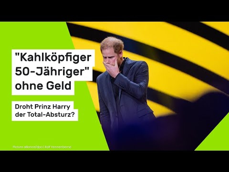 'Kahlköpfiger 50-Jähriger' ohne Geld: Droht Prinz Harry der Total-Absturz?