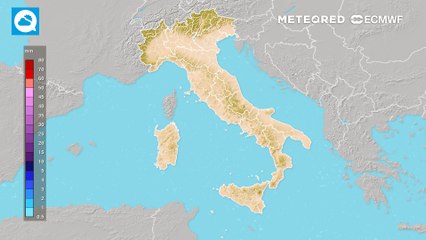 Accumuli di pioggia della settimana