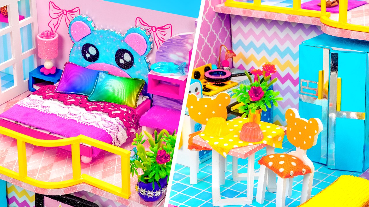 Maison de rêve pour ours en peluche ! 🐻🎨 DIY en carton amusant et facile