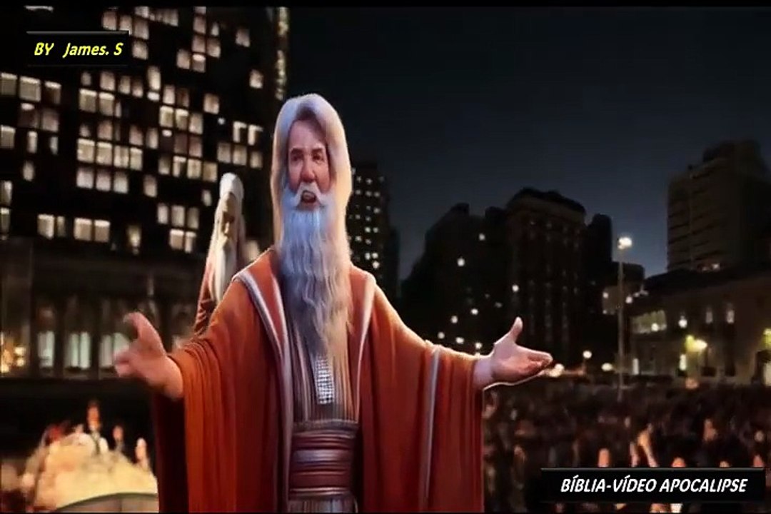 As duas testemunhas  mortas na praça da Igreja...