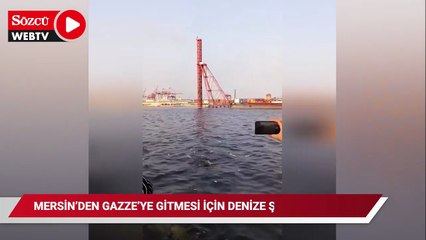 Mersin'den Gazze'ye gitmesi için onlarca şişe denize fırlatıldı