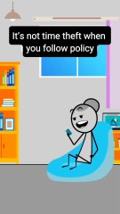Not Time Theft if You Follow Policy! 🕒💼 #WorkLifeTruth #shorts #animation #animationmeme #work #worklife #manager