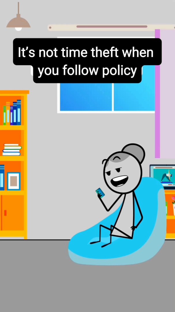 ⁣Not Time Theft if You Follow Policy! 🕒💼 #WorkLifeTruth #shorts #animation #animationmeme #work #work