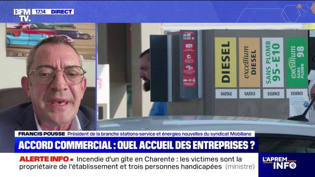 Accord UE-États-Unis: Le prix à la pompe en France ne va pas bouger , estime Francis Pousse (syndicat automobile Mobilians)