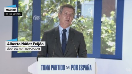Feijóo sobre Sánchez: "Desde el primer momento entregó galones a una manada de sinvergüenzas"