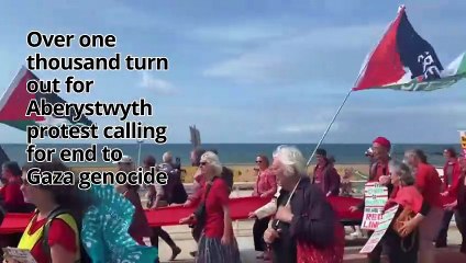 Over one thousand turn out for Aberystwyth protest calling for end to Gaza genocide