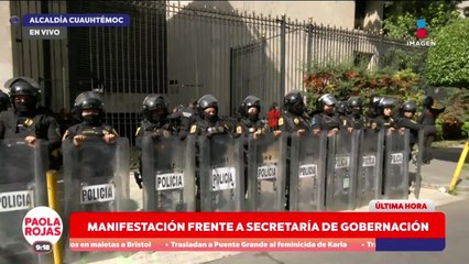 Manifestación frente a la Secretaría de Gobernación, CDMX