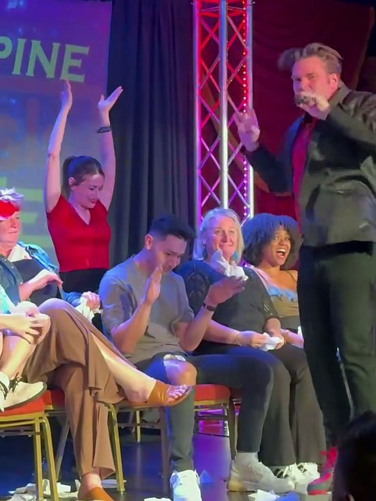Best Comedy Hypnotist Kevin Lepine is a riot at the Vegas Hit Show Hypnosis Unleashed  50 sec