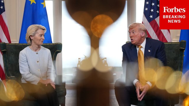 Ursula Von Der Leyen Reacts To Trump Saying There's A 50-50 Chance Of US-EU Trade Deal