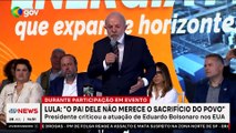 Lula sobre Eduardo Bolsonaro: “O pai dele não merece o sacrifício do povo brasileiro” | TEMPO REAL