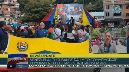 Venezuela, thousands rally to commemorate Commander Hugo Chavez's birth anniversary