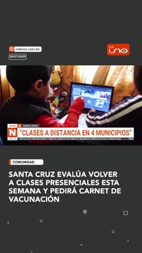 Santa Cruz analiza retorno total a clases presenciales esta semana y exigirá carnet de vacunación