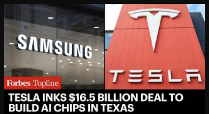 Elon Musk Reveals Samsung as Manufacturer of New AI Chips for Tesla