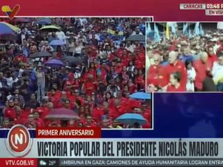 Pueblo revolucionario marcha en celebración a la victoria popular del presidente Nicolás Maduro