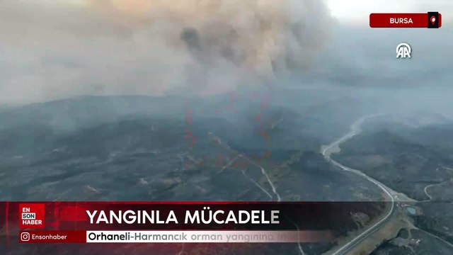Bursa Orhaneli-Harmancık orman yangınına müdahale 3. gününde sürüyor