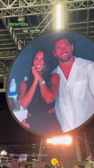 Ahora le tocó la Kiss Cam a Messi y Antonela 📹💋