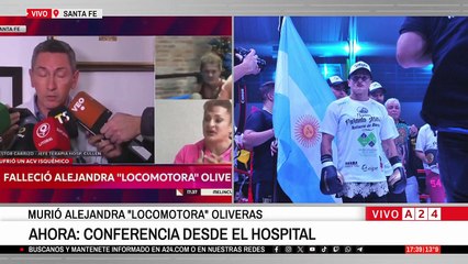 FALLECIÓ LA "LOCOMOTORA" OLIVERAS": CONFERENCIA DE PRESNA DEL DIRECTO DEL HOSPITAL