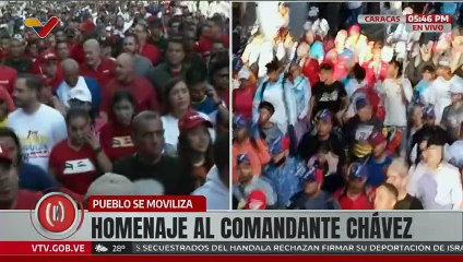 Jefe de Estado recibe la gran movilización por los 71 años del Comandante Eterno Hugo Chávez