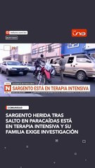 Sargento herida tras salto en paracaídas está en terapia intensiva