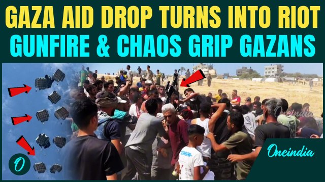 VIDEO: PANIC and CHAOS Grip Gaza as Gunfire Erupts During Stampede for Aid | Gaza Relief Crisis