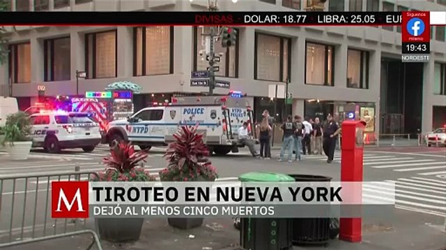Registran tiroteo en Manhattan, Nueva York; hay cinco muertos entre ellos el atacante