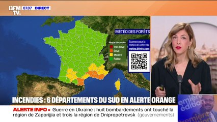 6 départements sont ce mardi matin en vigilance orange incendies