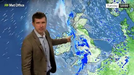 Met Office Tuesday Morning Weather Forecast 29/07/2025