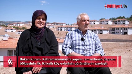 Bakan Kurum görüntüleri paylaştı! İki katlı köy evleri tamamlandı