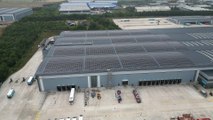 Drone footage reveals scale of ambitious solar panel project at Co-op distribution centre
