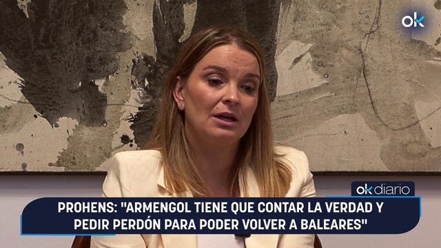 Prohens: Armengol tiene que contar la verdad y pedir perdón para poder volver a Baleares