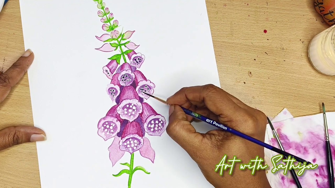 How To Paint Foxgloves In Watercolour (EASY Step by Step!) #watercolor #water colour tutorial,##foxgloves #botanicalart #watercolorfoxglove #easywatercolor #stepbysteppainting #relaxingart #flowerpainting #watercolorflorals #dailymotionart