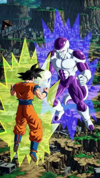 Epic Anime Battle: Goku vs Frieza – Intense Energy Blast Showdown!