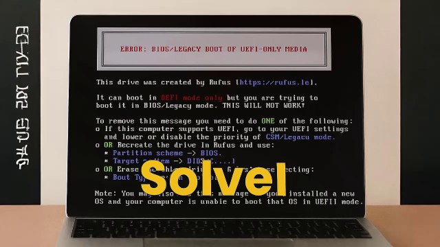 How To Fix BIOS Legacy Boot of UEFI-Only Media Error | Rufus Bootable USB Solution ✅efi-only media rufus