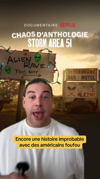 Nouveau documentaire Netflix complètement improbable qui raconte l’histoire d’une blague virale qui déclenche une frénésie médiatique et les autorités américaines ! Chaos d'anthologie Storm Area 51 ! Si tu l’as déjà vu dis-moi ce que t’en as pensé ☺️