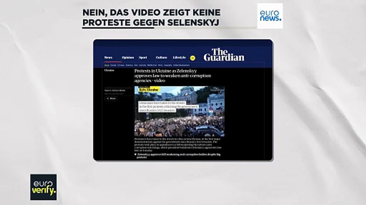 Fake News: Video von Protesten aus Kyjiw zeigt keinen Aufstand gegen Selenskyj