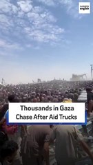 Thousands In Gaza Chase After Aid Trucks