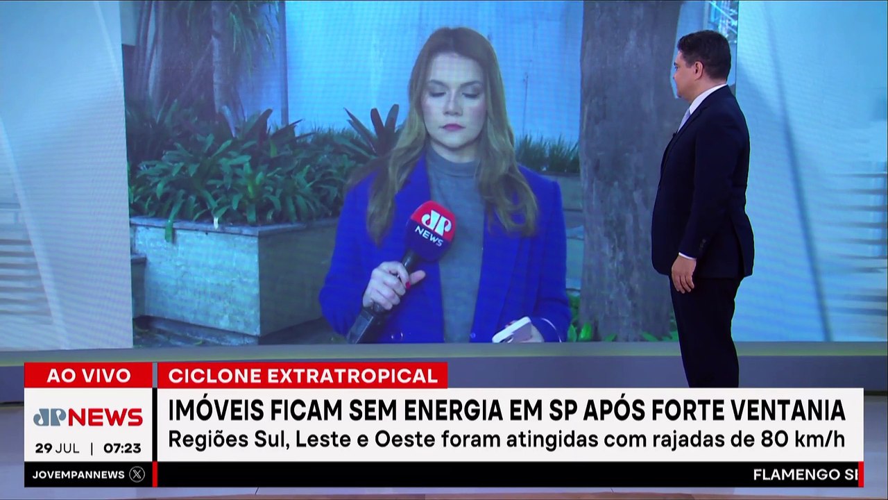 Fortes ventos deixam mais de 100 mil imóveis sem luz em SP, diz Enel