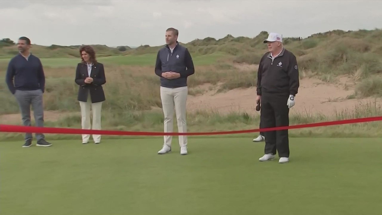 DONALD TRUMP SPEAKS from SCOTLAND GOLF COURSE