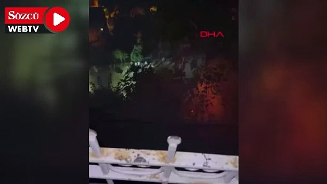 Attıkları havai fişek yangın çıkardı; 4 gözaltı