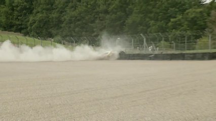 Ferrari Challenge UK 2025 Donington Qualifying 2 Leathem Big Crash