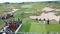 Donald Trump inaugura il suo nuovo campo da golf in Scozia