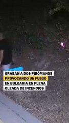 Graban a un pirómano provocando un fuego en Bulgaria en plena oleada de incendios