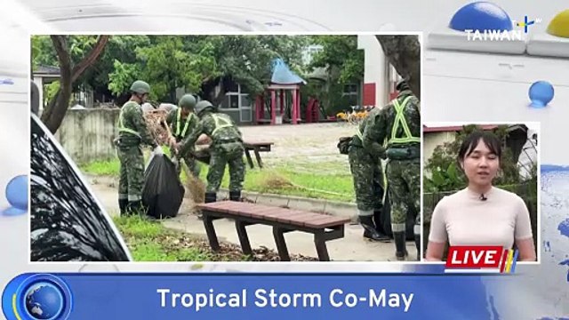 Tainan Cleans Up After Tropical Storm Co-May Brings Flooding, Landslides