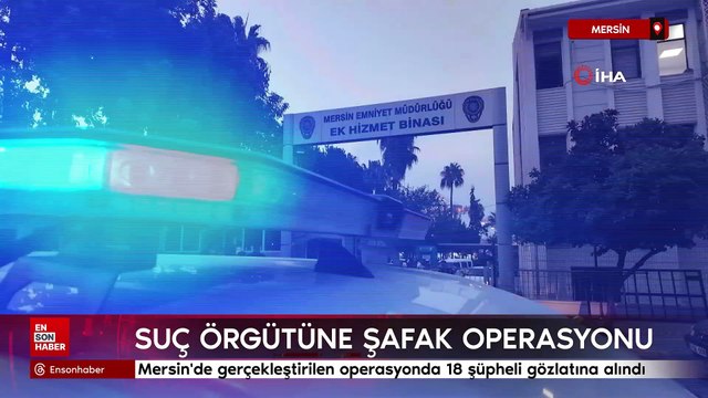 Mersin'de suç örgütüne şafak operasyonu: 18 gözaltı