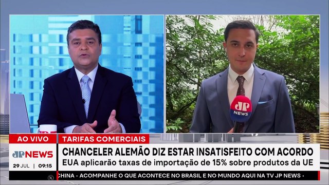 Chanceler alemão diz estar insatisfeito com acordo EUA-UE; Alan Ghani analisa