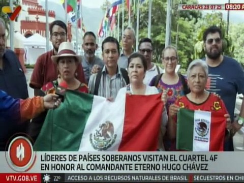 Visitantes internacionales acudieron al Cuartel 4F en homenaje al legado eterno del Cmdte. Chávez