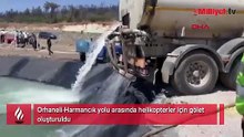 Bursa'da helikopterler için gölet oluşturdular